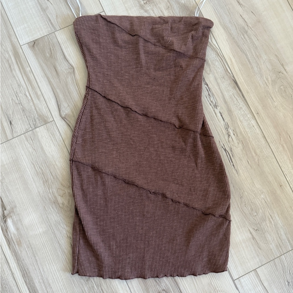 Princess Polly Chocolate Strapless Dress